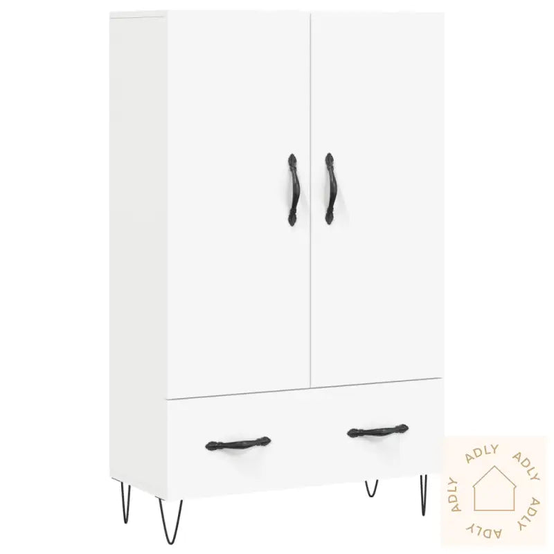 Highboard Hvit 69,5X31X115 Cm Konstruert Tre