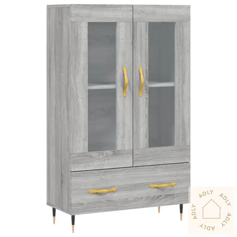Highboard Grå Sonoma 69,5X31X115 Cm Konstruert Tre