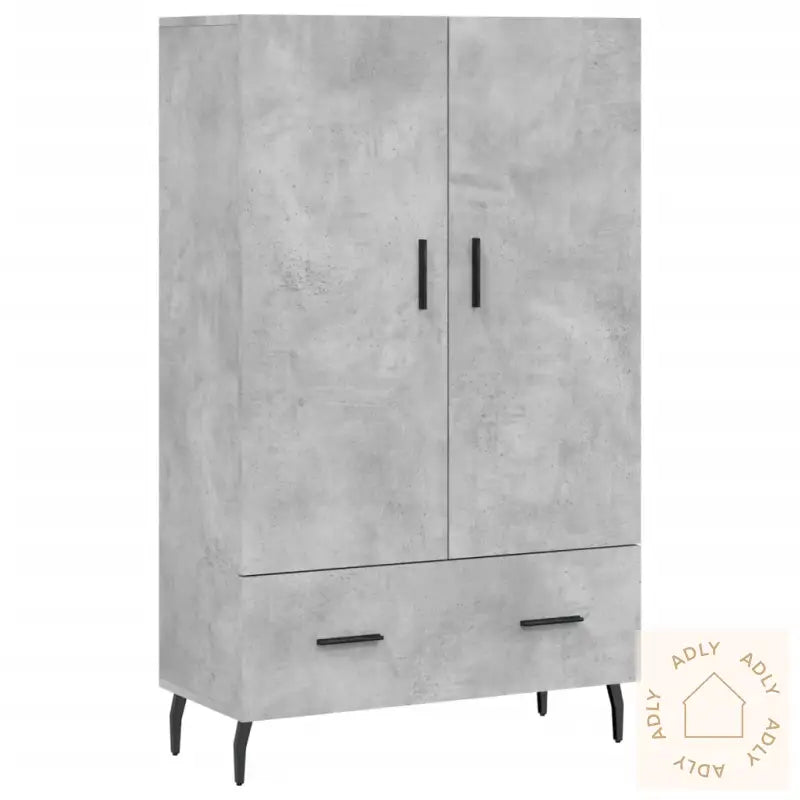 Highboard Betonggrå 69,5X31X115 Cm Konstruert Tre