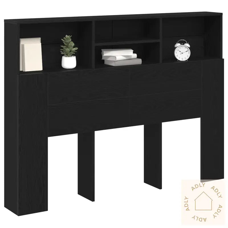 Hodegavlskap - Svart Eik, 140X19X103,5 Cm, Laget Av Konstruert Tre