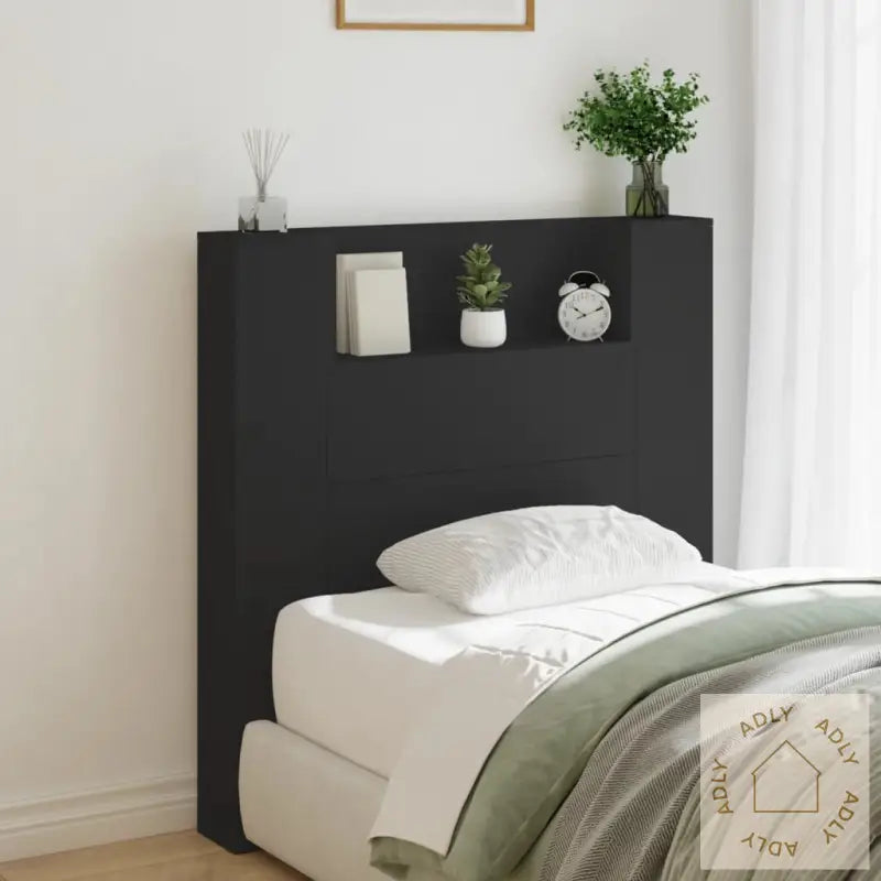 Hodegavl Skap Med Led Svart 100X16,5X103,5 Cm