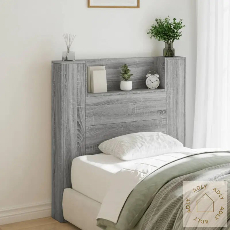 Hodegavl Skap Med Led Grå Sonoma 100X16,5X103,5 Cm