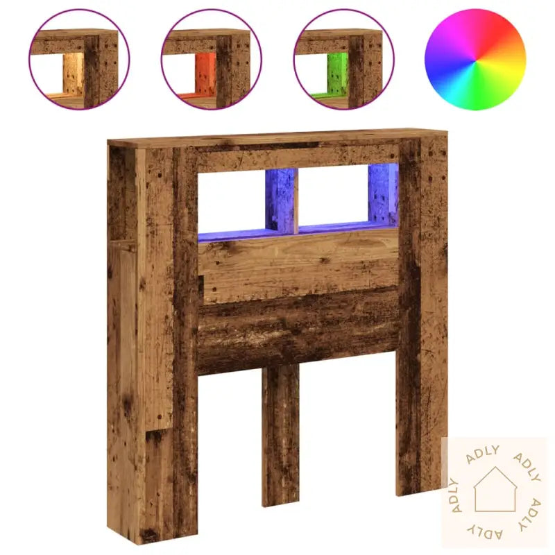 Sengegavl Med Led Gammelt Tre 100X18,5X103,5 Cm Konstruert Tre