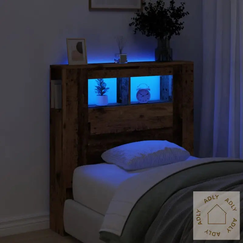 Sengegavl Med Led Gammelt Tre 100X18,5X103,5 Cm Konstruert Tre