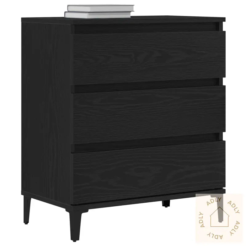 Skap Svart Eik 60X35X70 Cm Konstruert Tre