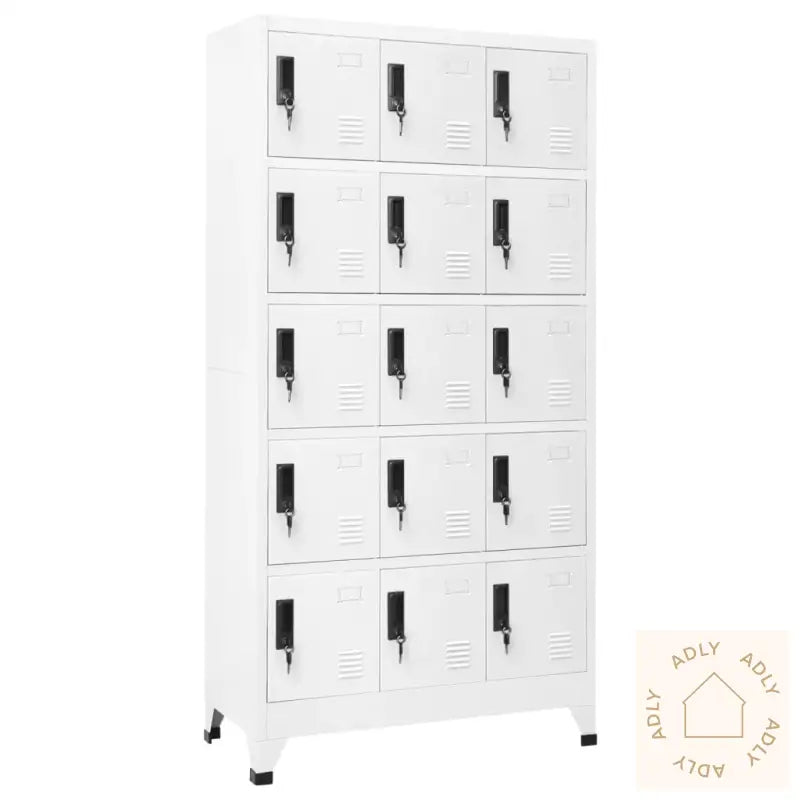 Oppbevaringsskap Hvit 90X40X180 Cm Stål