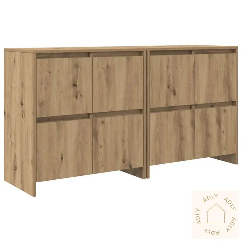 Serviesskap 2 Pcs Artisan Eik 70 X 41 X 75 Cm Konstruert Tre