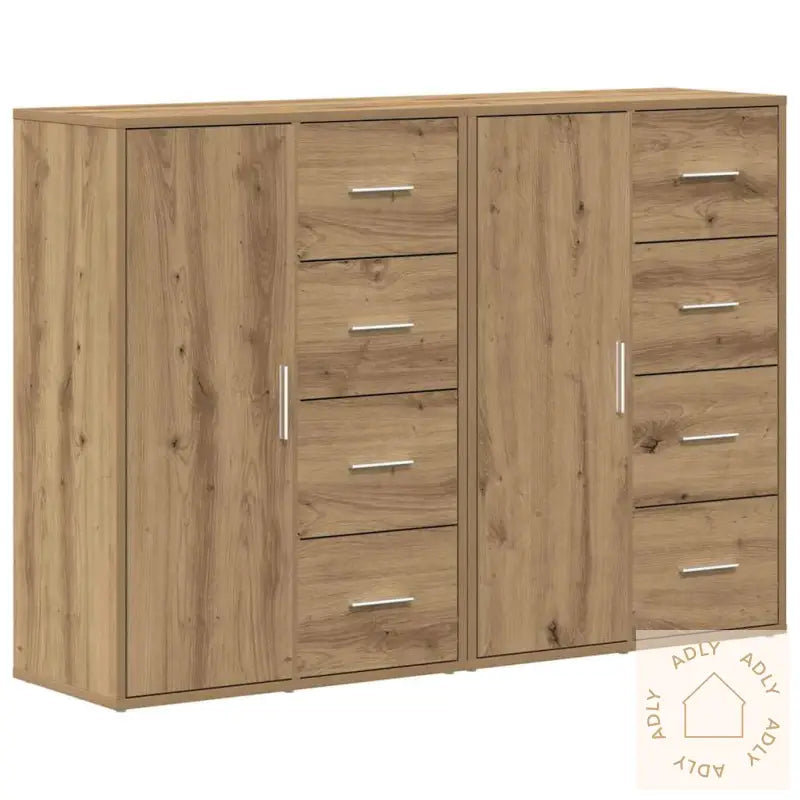 Sideboards 2 Stk Artisan Eik 60X31X84 Cm Konstruert Tre