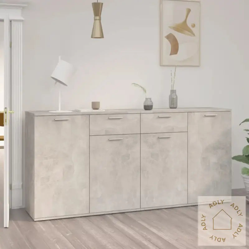 Skjenk Betonggrå 160X36X75 Cm Konstruert Tre