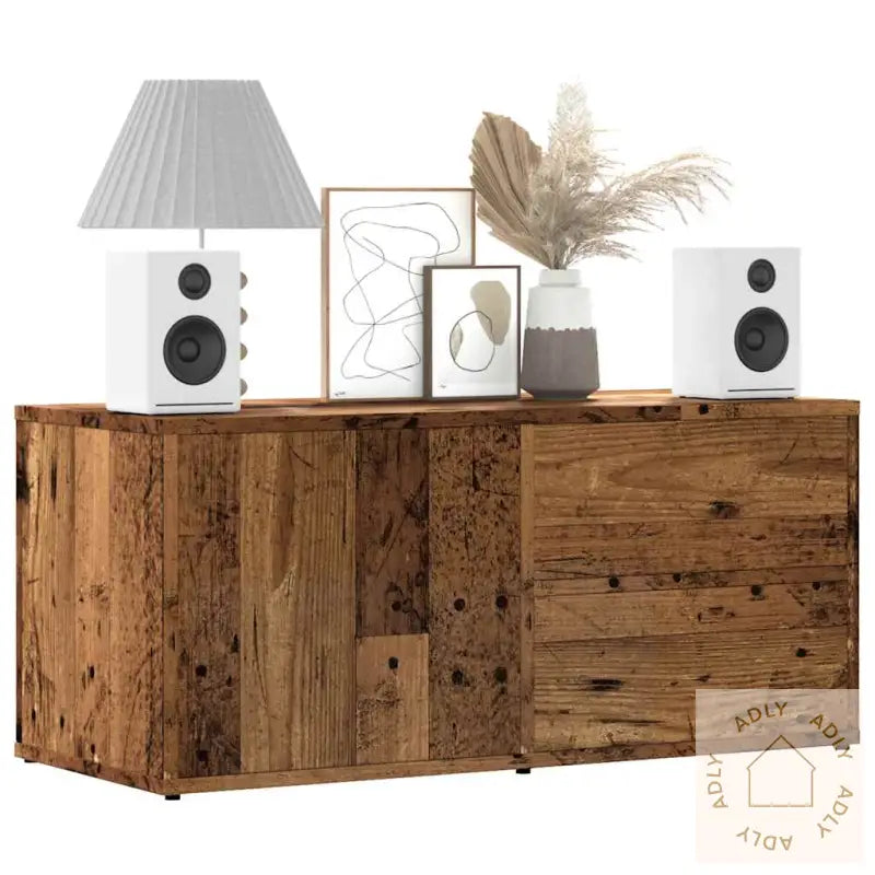 Tv-Benk Gammelt Tre 80X34X35,5 Cm Konstruert Tre