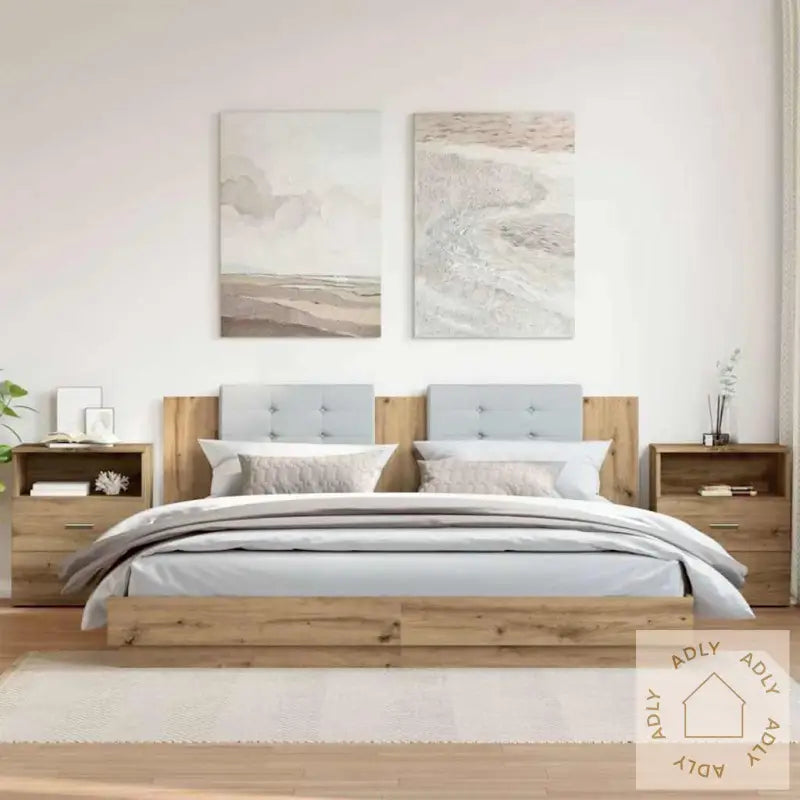 Nattbord 2 Stk Artisan Eik 50X32X60 Cm Konstruert Tre