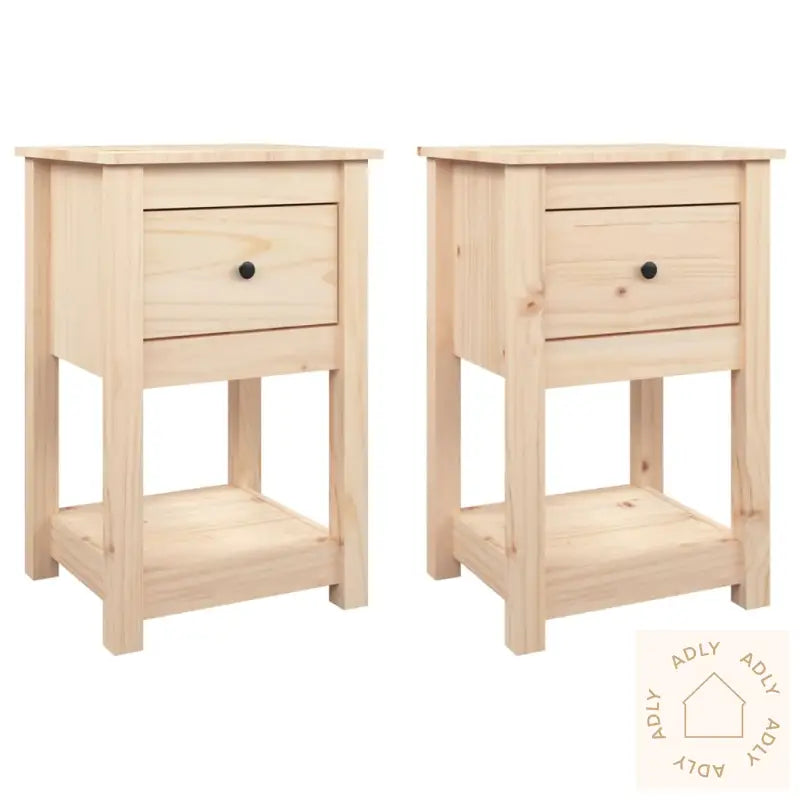 Nattbord 2 Stk 40X35X61,5 Cm Heltre Furu