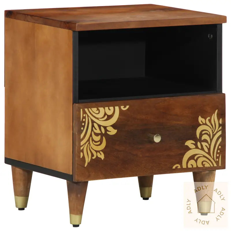 Nattbord 40X33X46 Cm Solid Tre Mango
