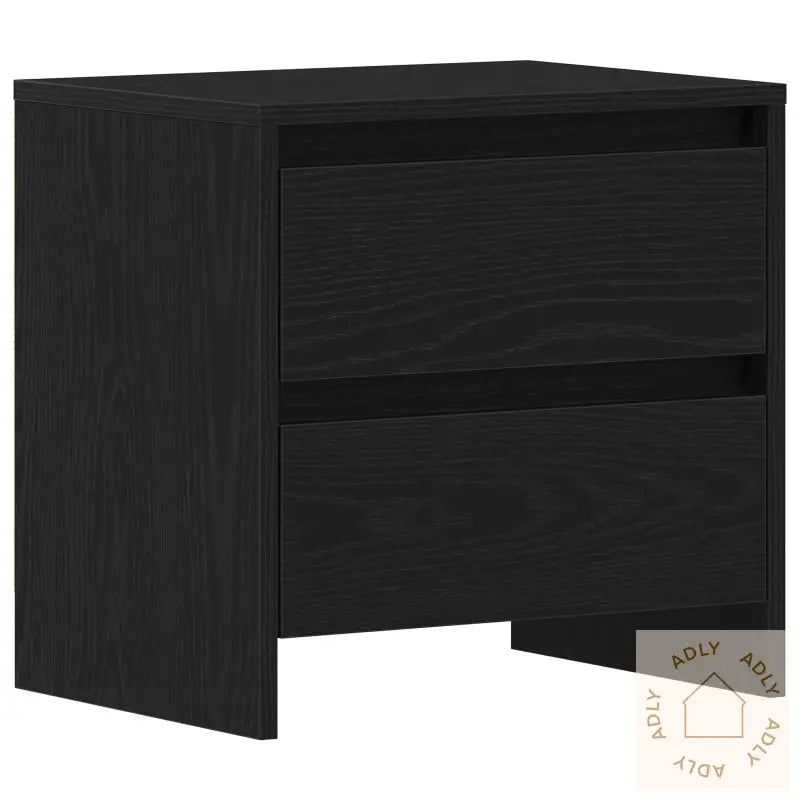 Nattbord Svart Eik 45X34X44,5 Cm Konstruert Tre