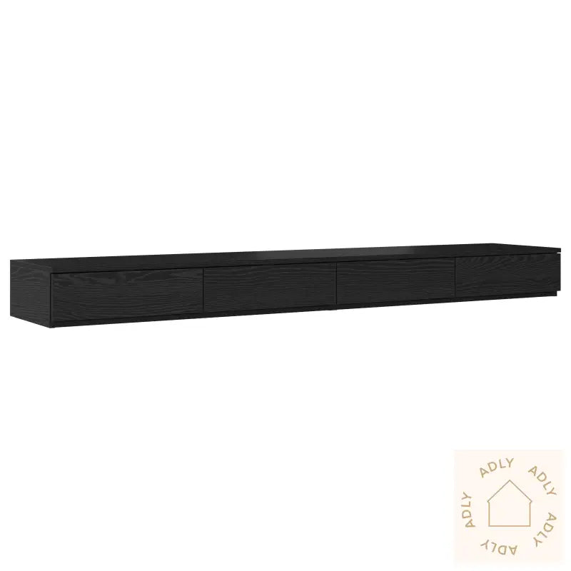 Seng Skuffer Svart 200X36,5X16,5 Cm Konstruert Tre