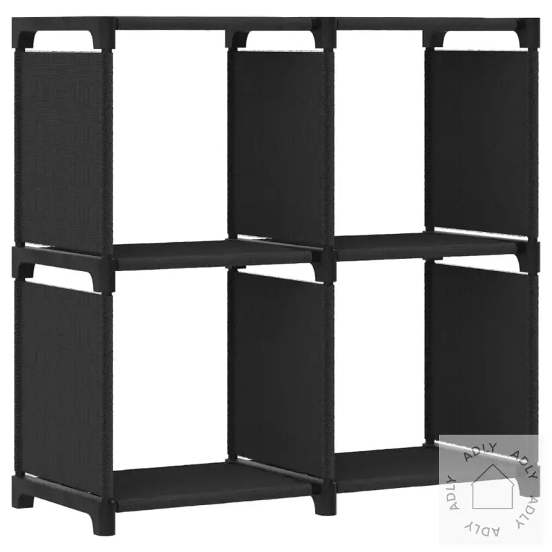 Displayhylle Med 4 Kuber Svart 69X30X72,5 Cm Stoff