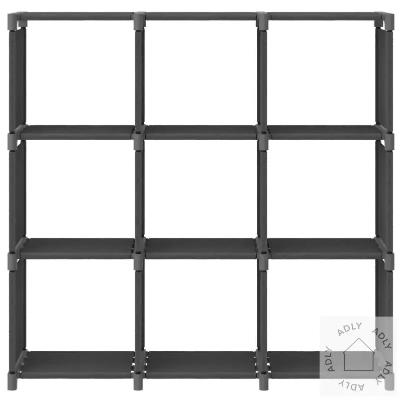 Displayhylle Med 9 Kuber Grå 103X30X107,5 Cm Stoff