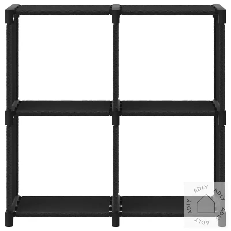 Displayhylle Med 4 Kuber Svart 69X30X72,5 Cm Stoff