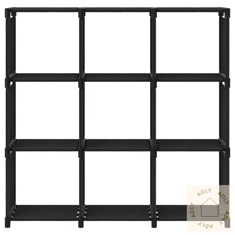 Displayhylle Med 9 Kuber Svart 103X30X107,5 Cm Stoff