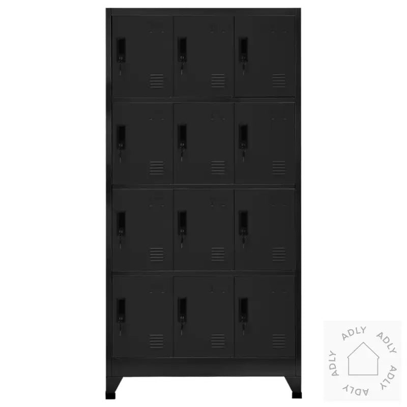 Oppbevaringsskap Svart 90X45X180 Cm Stål