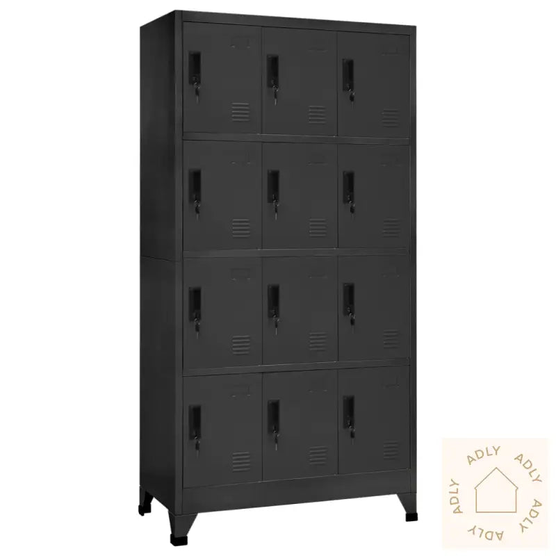 Oppbevaringsskap Antrasitt 90X45X180 Cm Stål