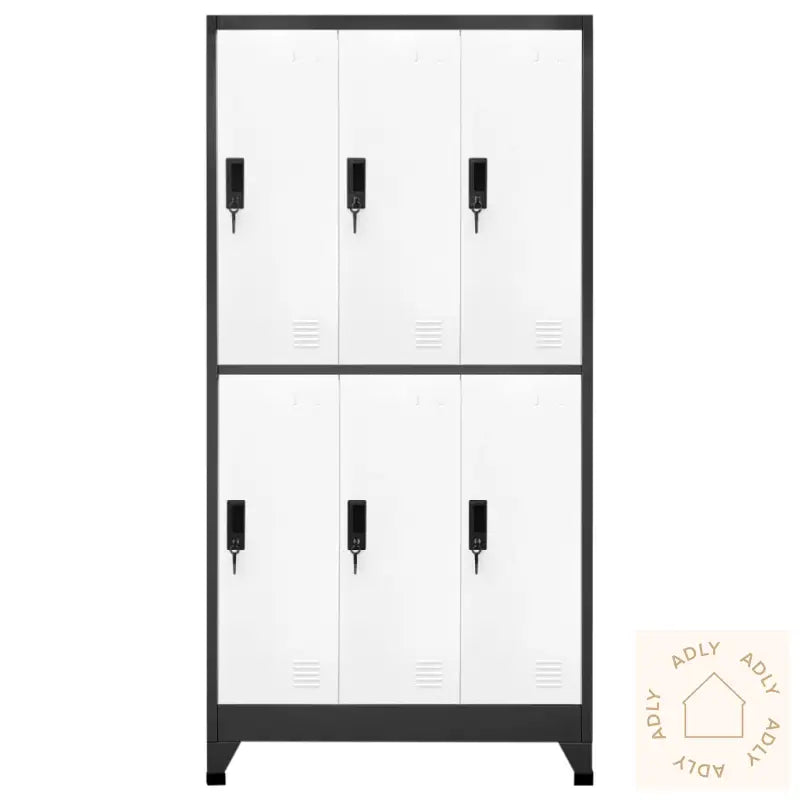 Oppbevaringsskap Antrasitt Og Hvit 90X45X180 Cm Stål