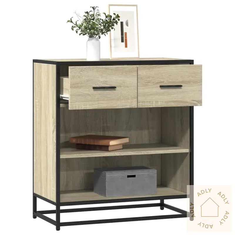 Skjenk Sonoma Eik 68X35X76 Cm Konstruert Tre