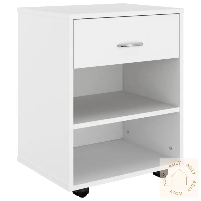 Rulleskap Hvit 46X36X59 Cm Konstruert Tre