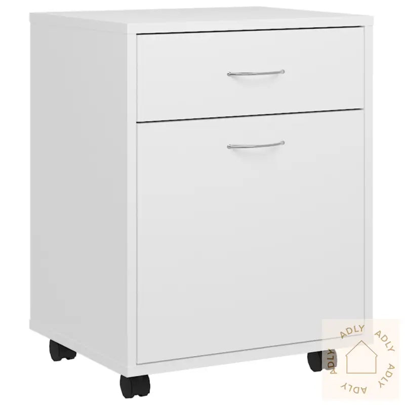 Rulleskap Hvit 45X38X54 Cm Konstruert Tre