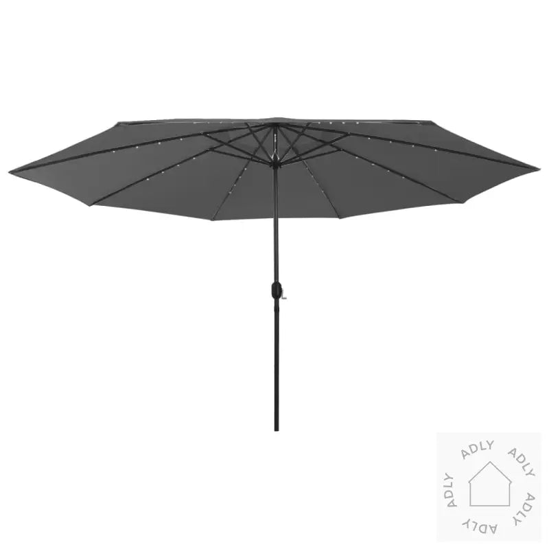 Hageparasoll Med Led-Lys 400 Cm Antrasitt
