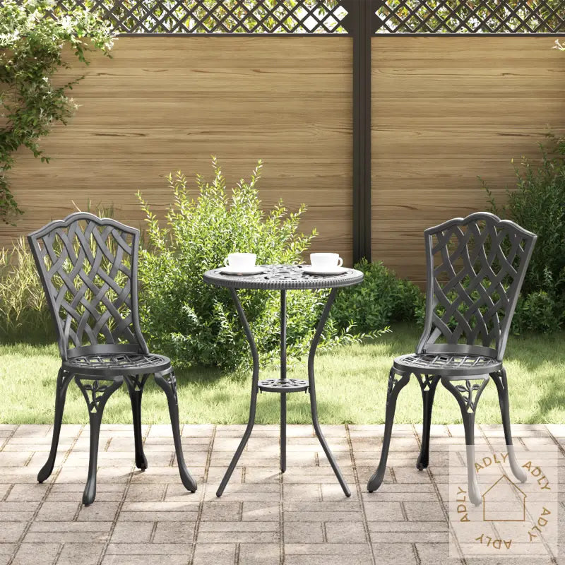 Hagemøbler 2 Stk Svart Støpejern