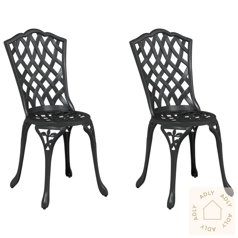 Hagemøbler 2 Stk Svart Støpejern