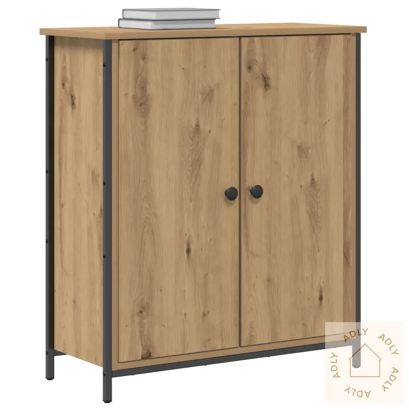 Sideboard Artisan Eik 70X30X80 Cm Konstruert Tre Og Stål