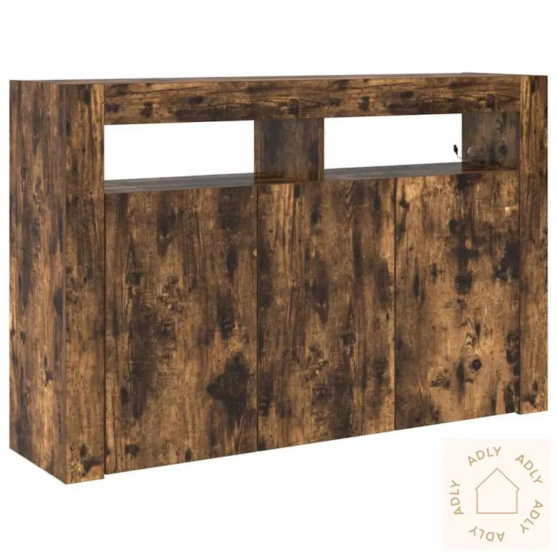 Sideboard Røyket Eik Konstruert Tre 116 X 30 X 75 Cm