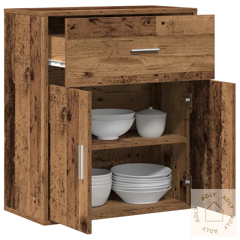 Serviesskap Gammelt Tre 60 X 31 X 70 Cm Konstruert Tre