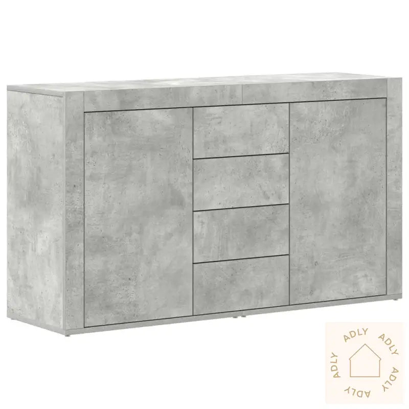 Skap Betonggrå Konstruert Tre 120 X 36 X 69 Cm Oppbevaring
