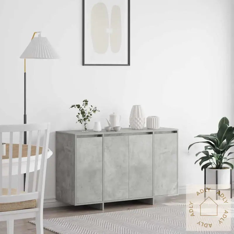 Betonggrått Skap Betonggrå Konstruert Tre 120 X 41 X 75 Cm