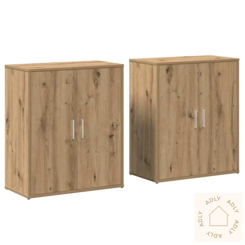 Høyskap 2 Pcs Artisan Eik 60 X 31 X 70 Cm Konstruert Tre