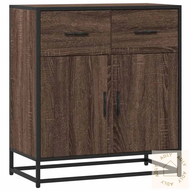 Skjenk Brun Eik 68X35X76 Cm Konstruert Tre