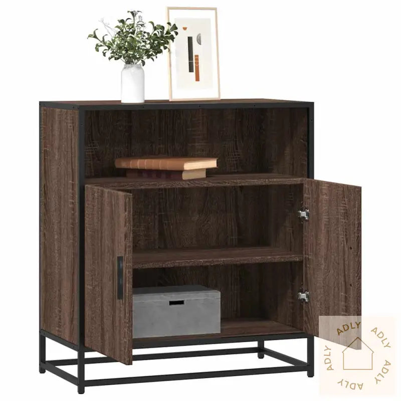 Skjenk Brun Eik 68X35X76 Cm Konstruert Tre