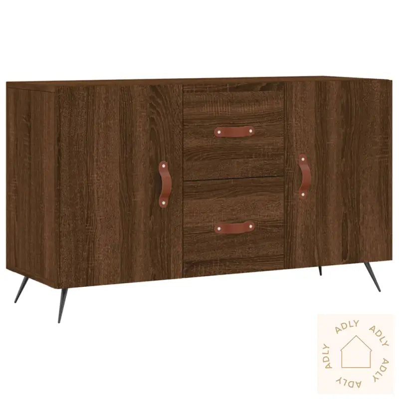 Skjenk Brun Eik 100X36X60 Cm Konstruert Tre