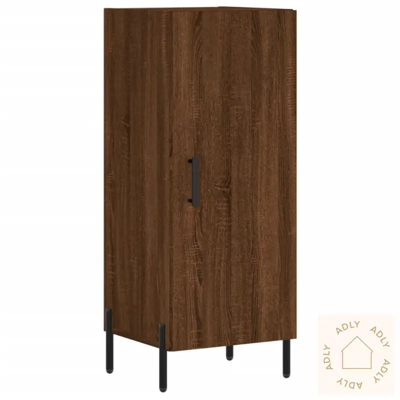 Skjenk Brun Eik 34,5X34X90 Cm Konstruert Tre