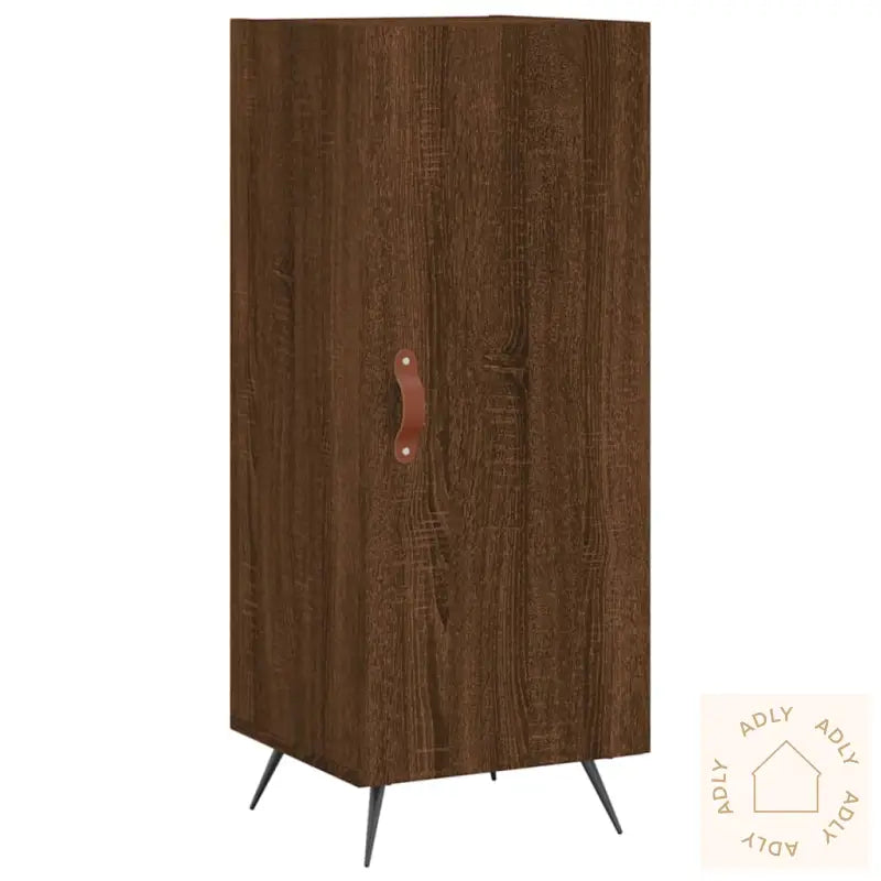 Skjenk Brun Eik 34,5X34X90 Cm Konstruert Tre