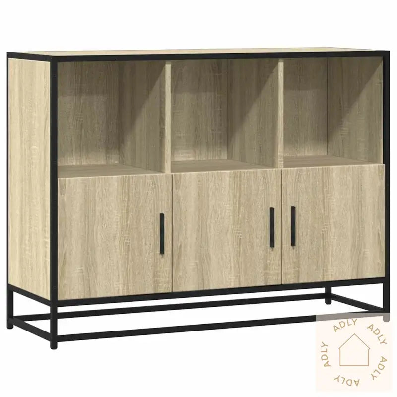 Skjenk Sonoma Eik 100X35X76 Cm Konstruert Tre