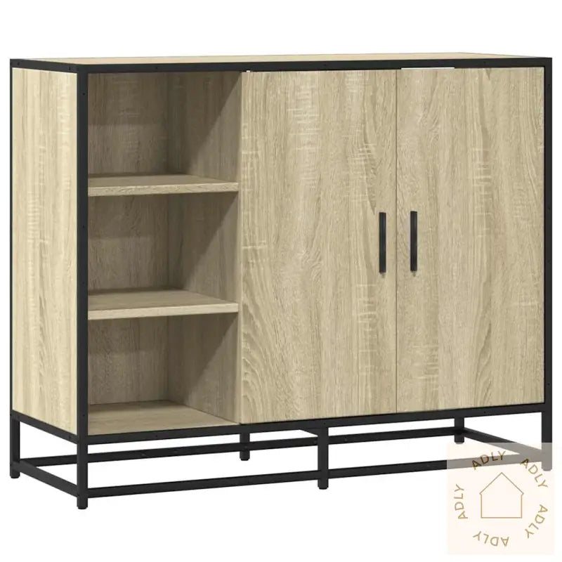 Skjenk Sonoma Eik 92X35X76 Cm Konstruert Tre