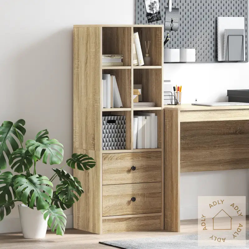 Sonoma Eik Hyllenhet Sonoma Eik Mdf Stor Hyllenhet Rektangulær