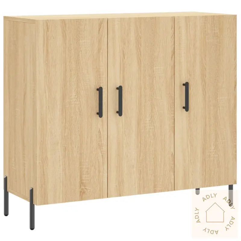 Skjenk Sonoma Eik 90X34X80 Cm Konstruert Tre