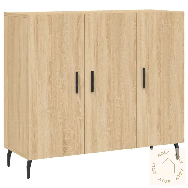 Skjenk Sonoma Eik 90X34X80 Cm Konstruert Tre