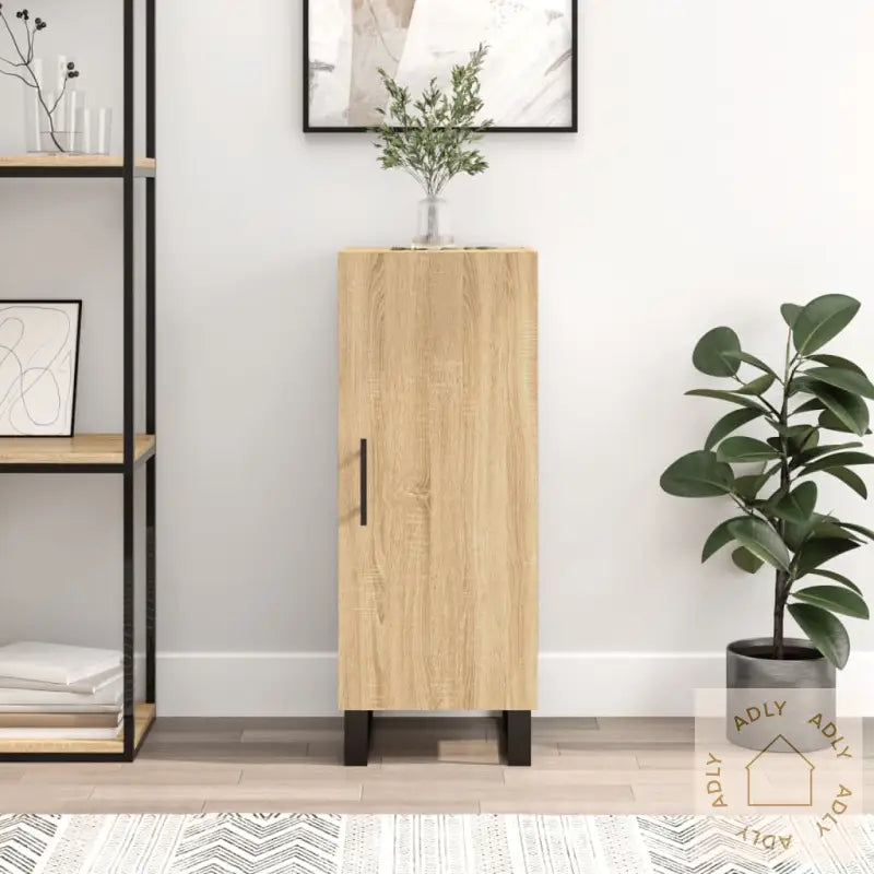 Skjenk Sonoma Eik 34,5X34X90 Cm Konstruert Tre