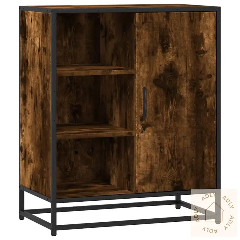 Skjenk Røkt Eik 62X35X76 Cm Konstruert Tre